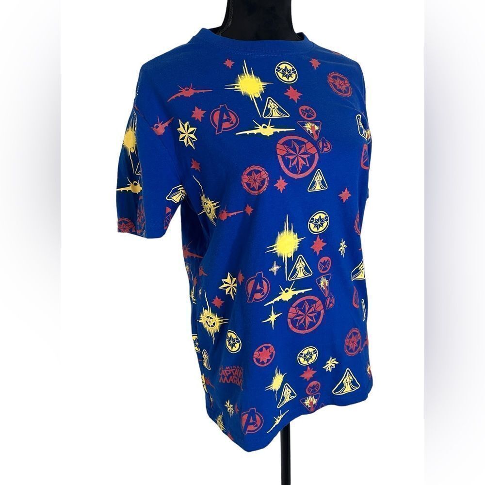 MARVEL CAPTAIN MARVEL BLUE AVENGER MENS TEE IN BLUE SIZE MEDIUM *Marvel Fans! - Picture 4 of 9
